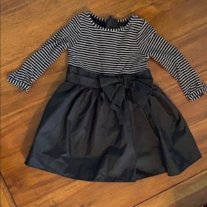 Black and white formal kids dress
